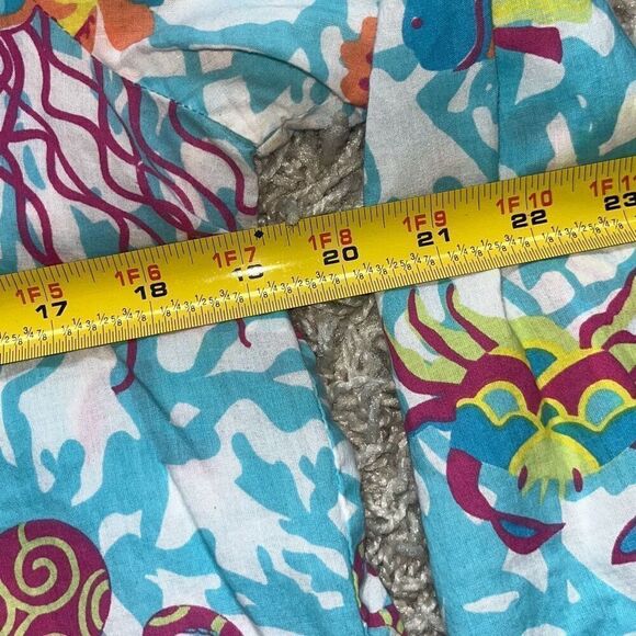 Gretchen Scott Notched Neck Tunic Aquatic Life  Medium  - Picture 9 of 14